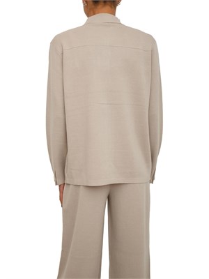 Giacca monopetto Cali Nenette in misto lana taupe in DONNA