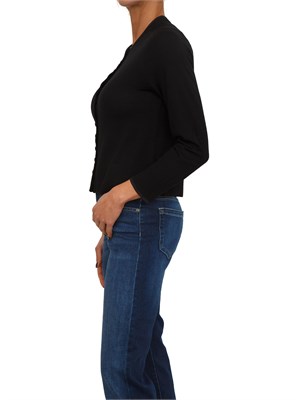 Cardigan Checca Nenette in pura lana merino nera in DONNA