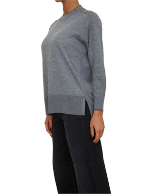 Maglia girocollo Mover Nenette in lana merino grigia in DONNA