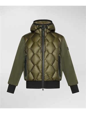 Bomber Peuterey verde in ripstop con trapunta rombi in BAMBINO