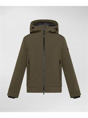 Giacca sportiva con cappuccio Peuterey verde in BAMBINO