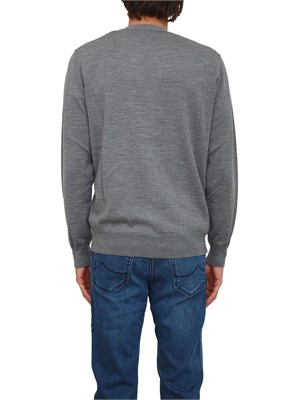 Cardigan uomo Aiace Galassi in lana grigia in UOMO