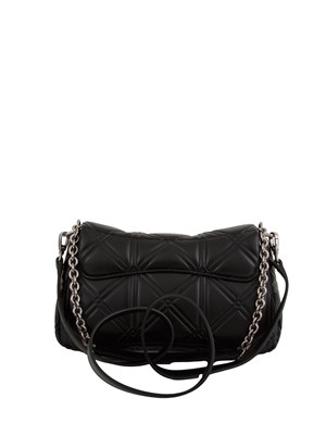 Borsa a spalla Emporio Armani in ecopelle nera effetto matelassÉ in DONNA