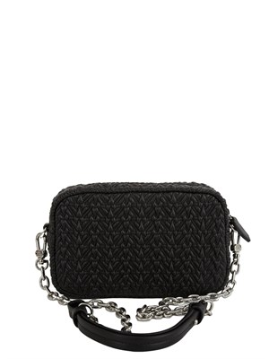 Borsa a tracolla Emporio Armani in ecopelle goffrata nera in DONNA