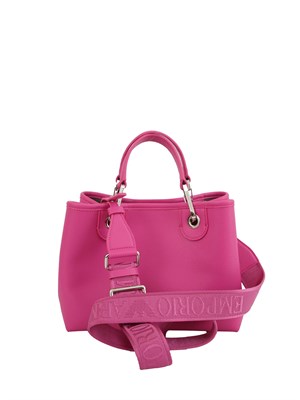 Shopper piccola Emporio Armani in ecopelle martellata rosa in DONNA