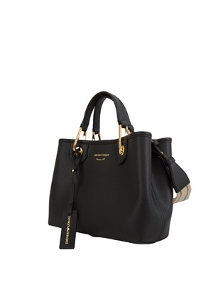 Shopper piccola Emporio Armani in nappa nera in DONNA