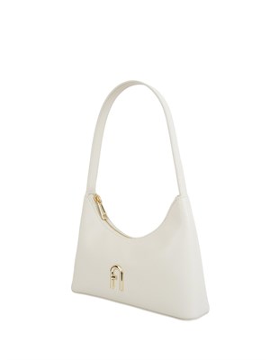 Borsa a spalla Furla Diamante Mini in pelle bianca in DONNA