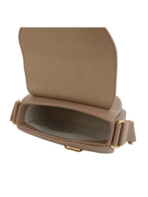 Borsa a tracolla Furla Lotus in pelle martellata taupe in DONNA