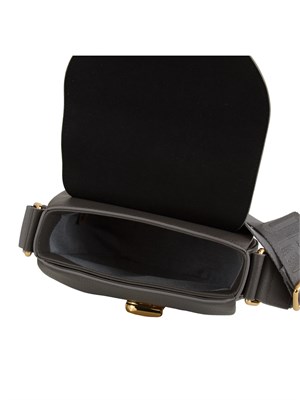 Borsa a tracolla Furla Lotus in pelle martellata grigia in DONNA