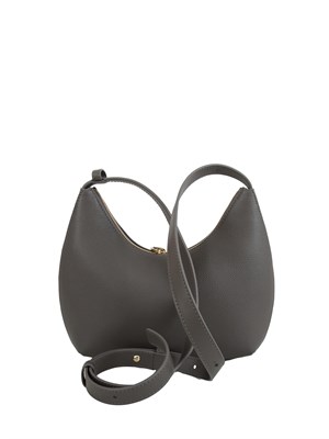 Borsa a spalla Furla Goccia S in pelle grigia in DONNA