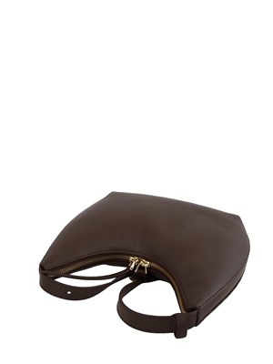 Borsa a spalla Furla Goccia S in pelle marrone in DONNA