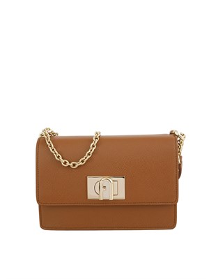 Borsa a tracolla mini Furla 1927 in pelle cuoio in DONNA