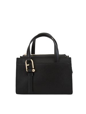 Borsa Boston Furla Nuvola S in pelle nera in DONNA