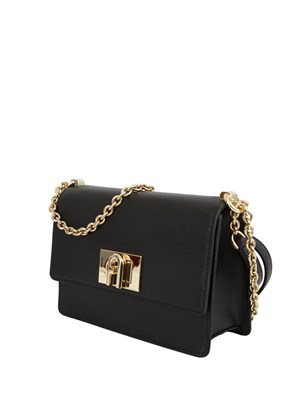Borsa a tracolla mini Furla 1927 in pelle nera in DONNA