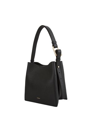 Borsa secchiello Furla Nuvola Mini in pelle nera in DONNA