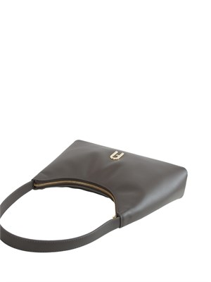 Borsa a spalla Furla Diamante S in pelle grigia in DONNA