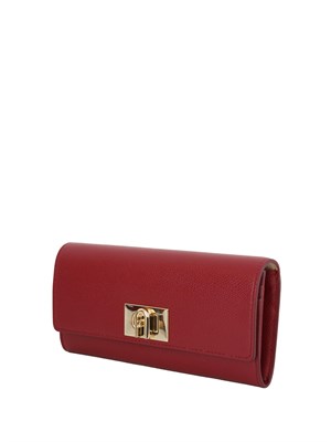 Portafoglio Furla 1927 in pelle bordeaux in DONNA