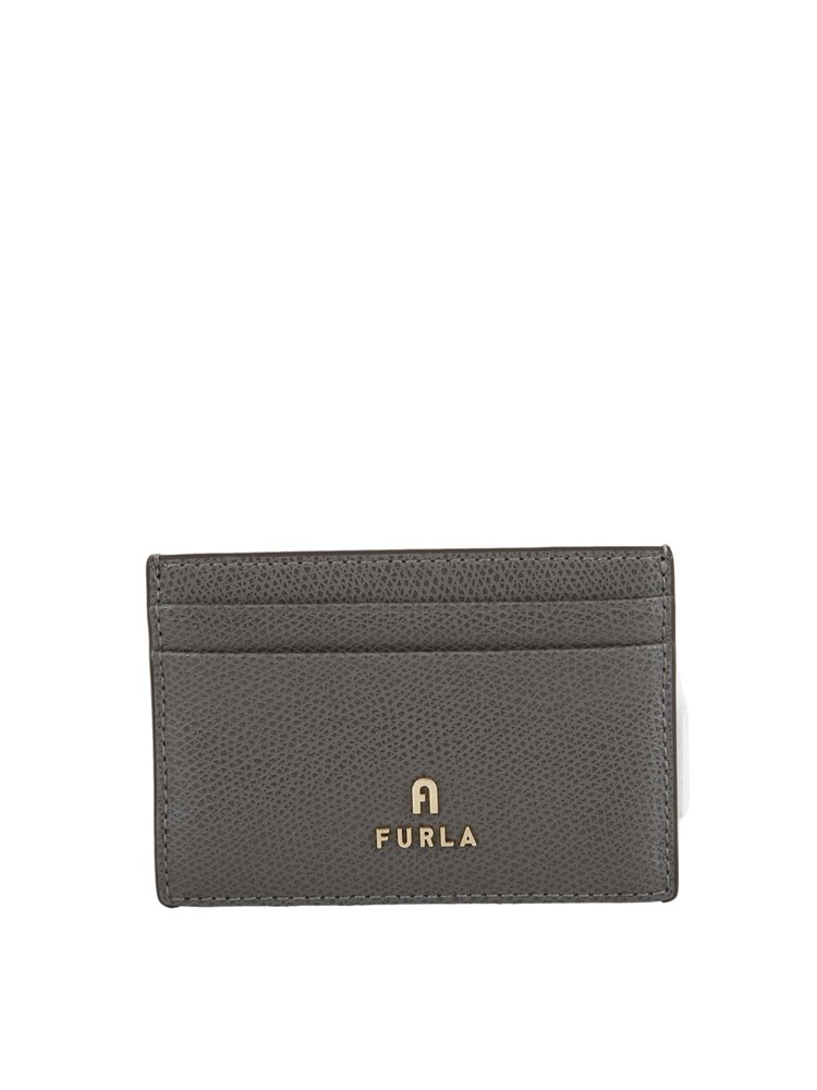 Porta carte di credito Furla Camelia S in pelle grigia