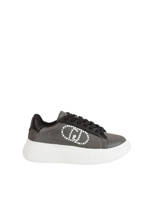 Sneakers Liu-jo Babol nero con logo gioiello in DONNA