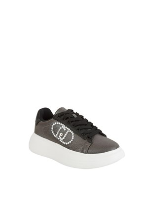 Sneakers Liu-jo Babol nero con logo gioiello in DONNA