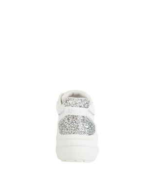 Sneakers Liu-jo Steffy bianco in pelle e glitter in DONNA