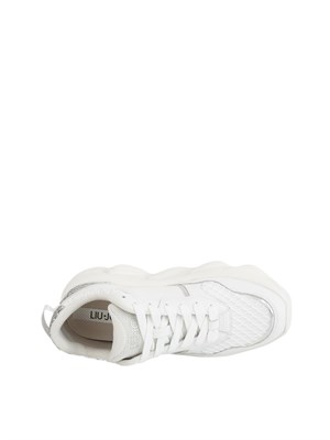 Sneakers Liu-jo Steffy bianco in pelle e glitter in DONNA