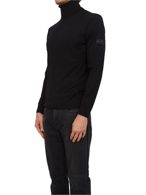 Maglia uomo a collo alto Peuterey in lana nera in UOMO