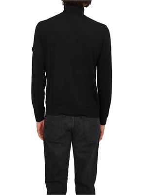 Maglia uomo a collo alto Peuterey in lana nera in UOMO