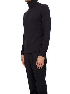 Maglia uomo a collo alto Peuterey in lana blu in UOMO