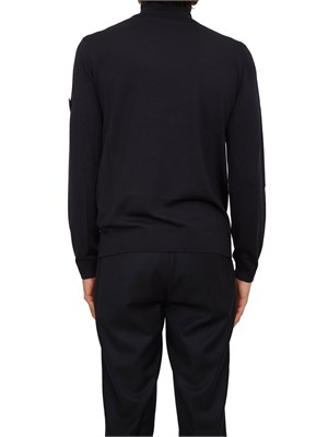 Maglia uomo a collo alto Peuterey in lana blu in UOMO