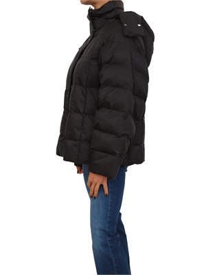 Piumino corto Romolo Max Mara MM in tessuto nero antigoccia in DONNA