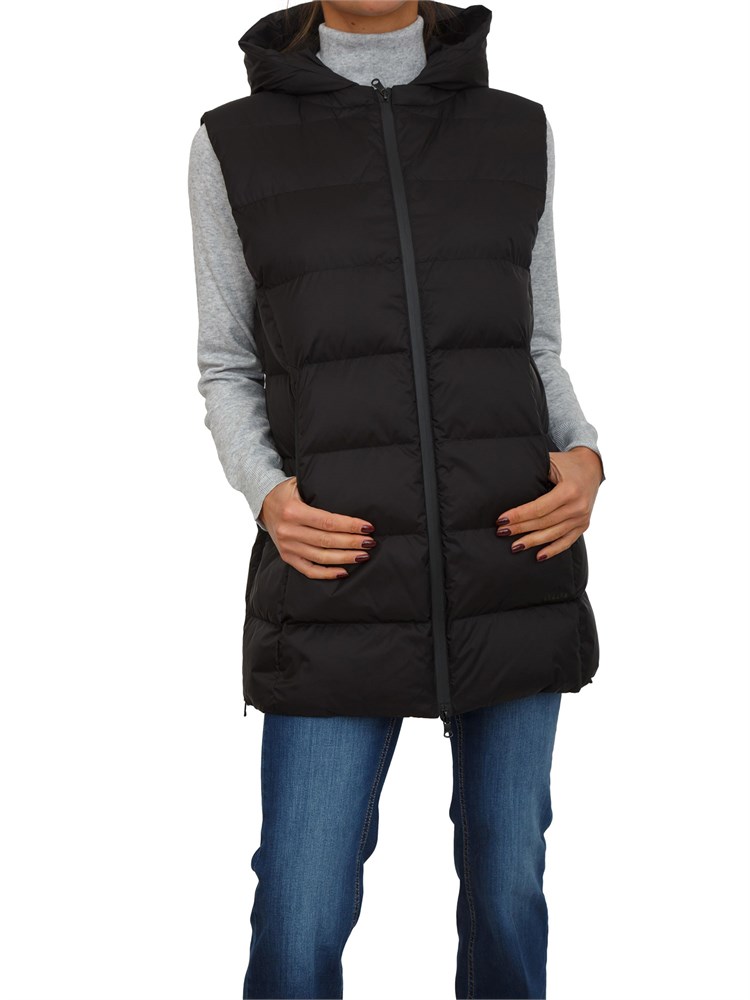 Gilet donna Lodola Max Mara MM nero imbottito in piuma d'oca