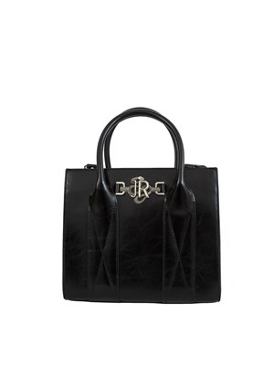 Borsa a mano John Richmond in pelle lucida nera in DONNA