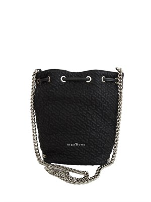 Borsa a secchiello John Richmond in ecopelle nera in DONNA