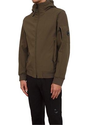 Giubbino uomo C.P. Company in tessuto tecnico verde in UOMO