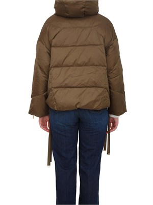 Giubbino Twinset in nylon trapuntato verde in DONNA