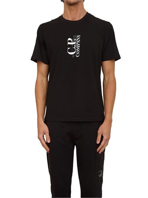 T-shirt uomo C.P. Company in cotone nero in UOMO