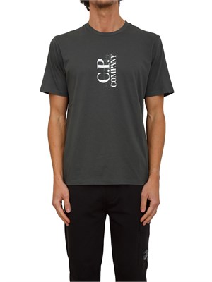 T-shirt uomo C.P. Company in cotone verde in UOMO