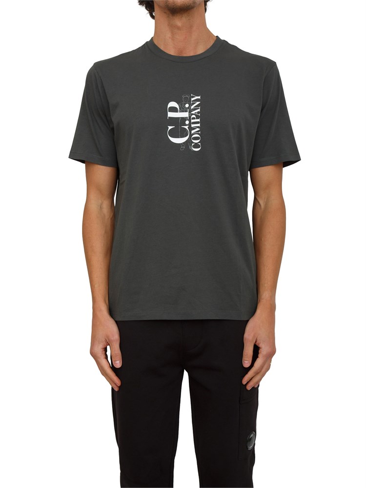 T-shirt uomo C.P. Company in cotone verde
