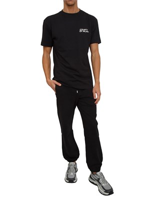 T-shirt uomo County of Milan in cotone nero con stampa dietro in UOMO