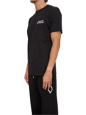T-shirt uomo County of Milan in cotone nero con stampa dietro in UOMO