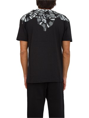 T-shirt County of Milan in cotone nero stampa serpente in UOMO