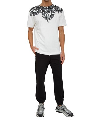 T-shirt County of Milan in cotone bianco stampa serpente in UOMO