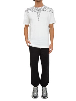 T-shirt uomo County of Milan in cotone bianco con stampa aquila in UOMO