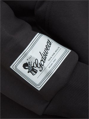 Felpa con cappuccio unisex GCDS grigia con stampa in UOMO