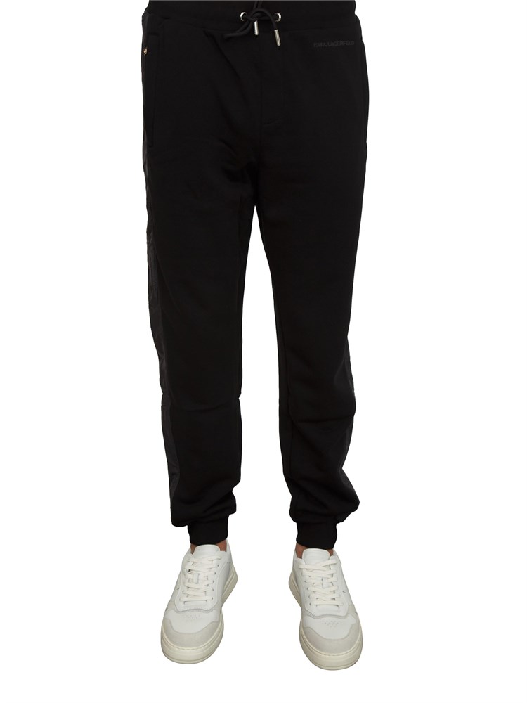Pantaloni tuta Karl Lagerfeld neri con bande laterali