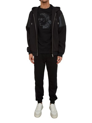 Pantaloni tuta Karl Lagerfeld neri con bande laterali in UOMO