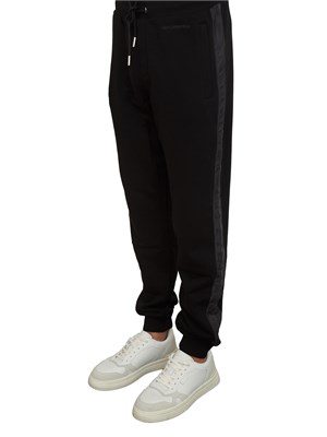 Pantaloni tuta Karl Lagerfeld neri con bande laterali in UOMO