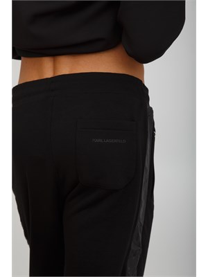 Pantaloni tuta Karl Lagerfeld neri con bande laterali in UOMO