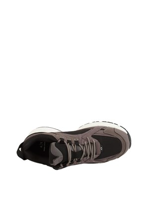 Sneakers uomo Armani Exchange in tessuto tecnico nero e grigio in UOMO